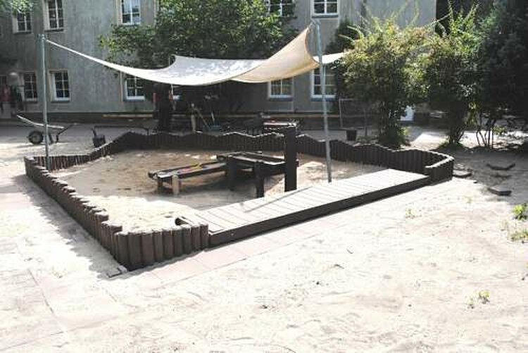 Erneuerung der Sandkastenumrandung Erneuerung der Sandkastenumrandung